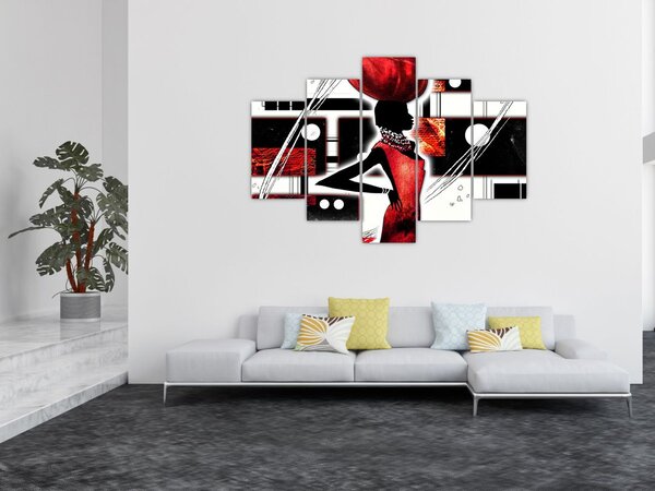Tablou picuturii cu damă străveche (150x105 cm)
