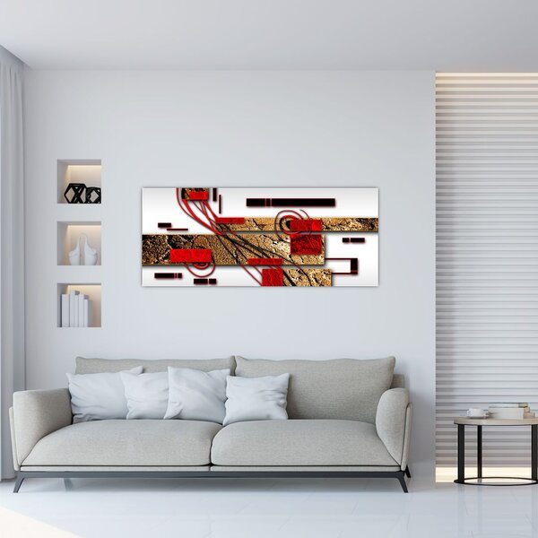 Tablou cu abstracție (120x50 cm)