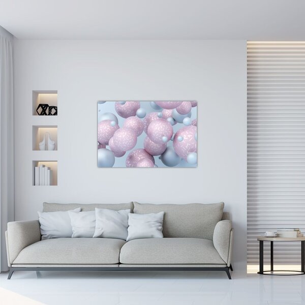 Tablou abstract - Bile în pastel (90x60 cm)