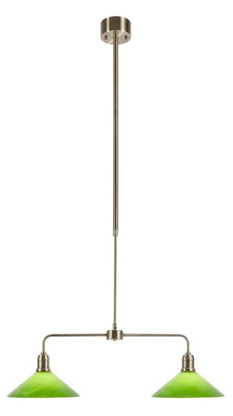 Markslöjd 109161 - Lustră VELA pe tijă, 2xE27/60W/230V, verde/alamă