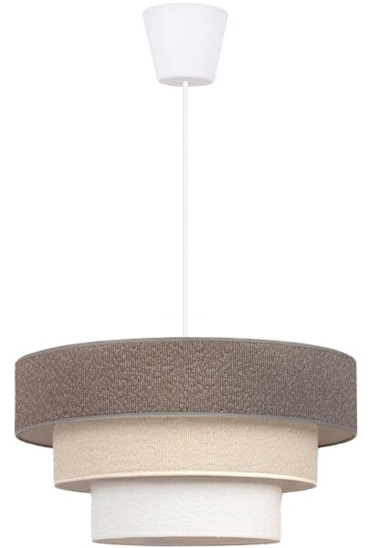 Brilagi - Lustră suspendată pe cablu LUNETA 1xE27/60W/230V diam. 40 cm gri/crem/alb