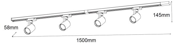 Brilagi - Spot pe șină HUSKY 4xGU10/10W/230V alb