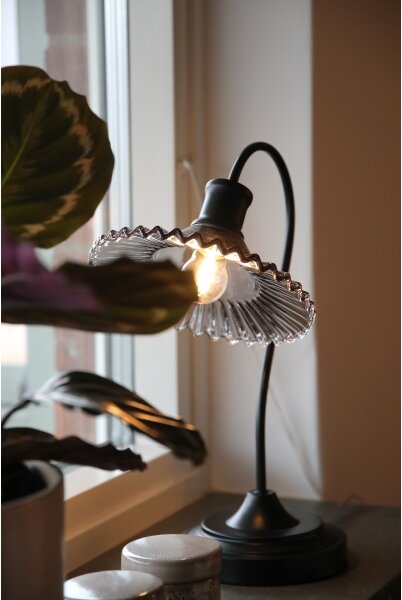 Markslöjd NOVIA 109151 - Lampă de masă 1xE27/60W/230V, negru/gri fumuriu