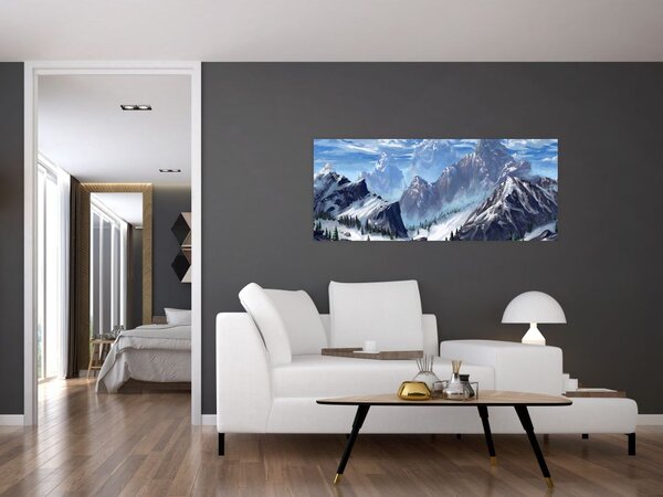 Tablou - Munții pictați (120x50 cm)