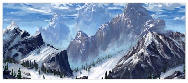 Tablou - Munții pictați (120x50 cm)