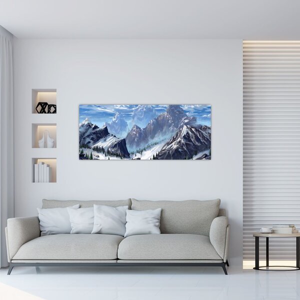Tablou - Munții pictați (120x50 cm)