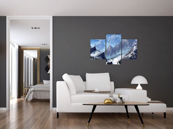 Tablou - Munții pictați (90x60 cm)
