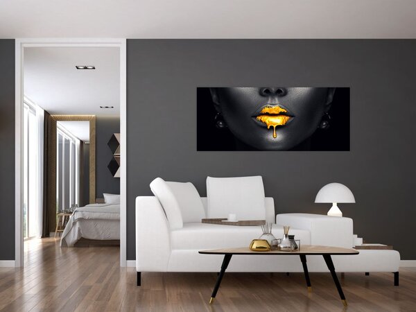Tablou - Buzele femeii (120x50 cm)
