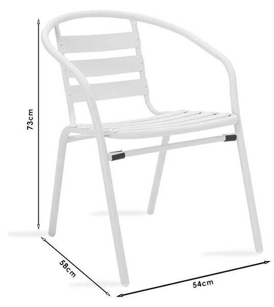 Scaun exterior Tade din metal de culoare gri inchis