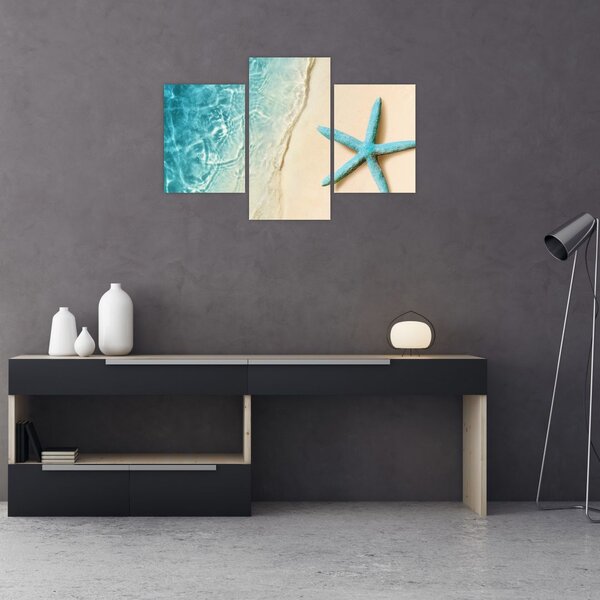 Tablou - Stea de mare pe plajă (90x60 cm)
