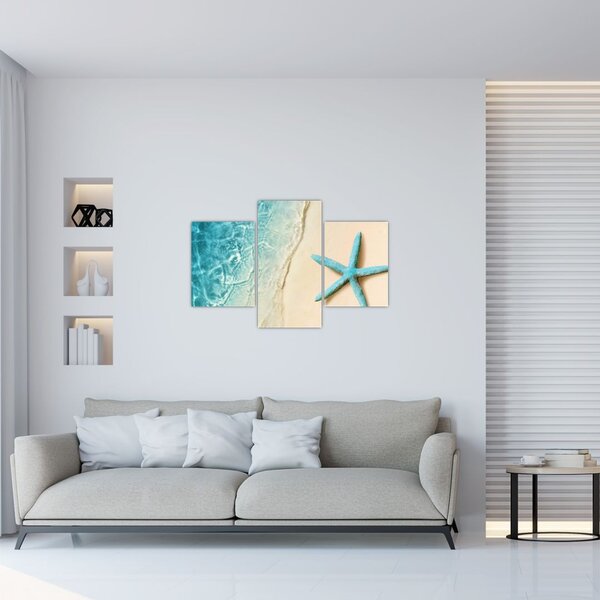 Tablou - Stea de mare pe plajă (90x60 cm)