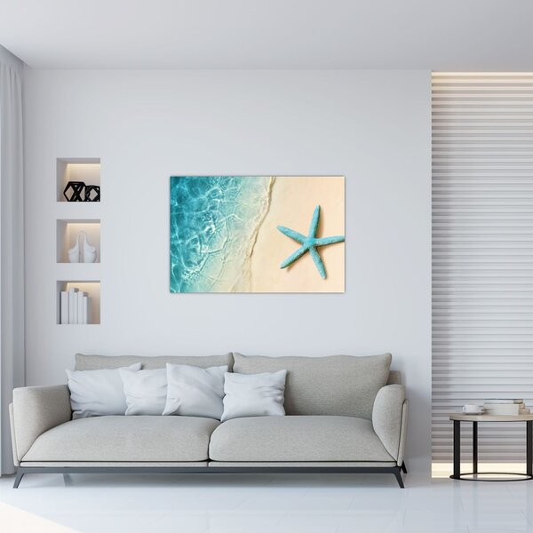 Tablou - Stea de mare pe plajă (90x60 cm)