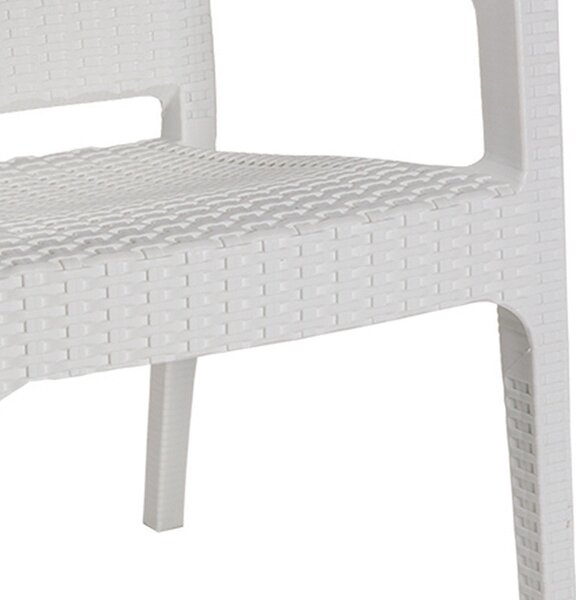 Scaun exterior Halcyon plastic culoare alba