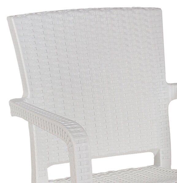 Scaun exterior Halcyon plastic culoare alba