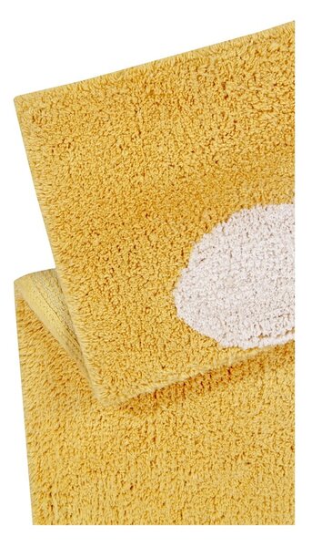 Covor pentru copii galben muștar lavabil/țesut manual din bumbac 120x160 cm Clouds Mustard – Lorena Canals