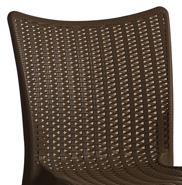 Scaun exterior Confident plastic culoare maro inchis