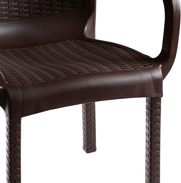 Scaun exterior Festive plastic culoare maro inchis