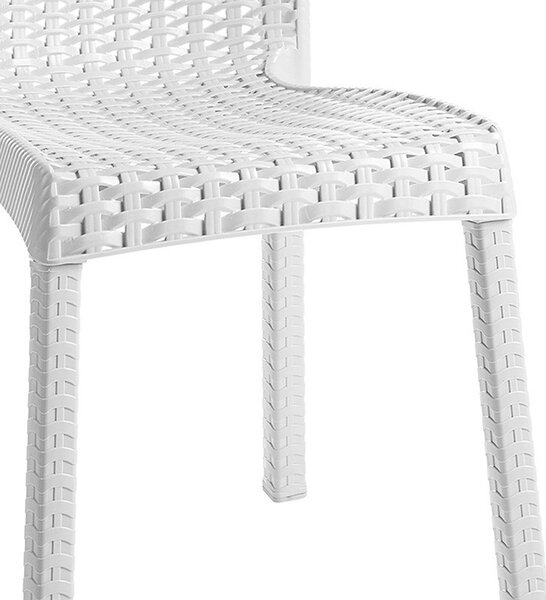 Scaun exterior Confident plastic culoare alba