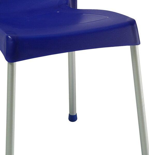 Scaun exterior Crafted plastic culoare albastru inchis - picior de aluminiu