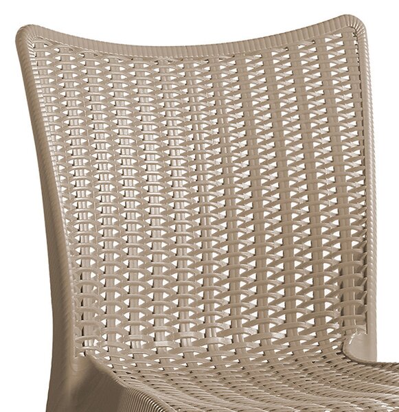 Scaun exterior Confident plastic culoare cappuccino