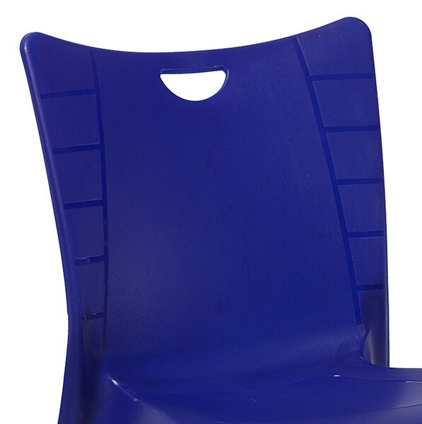 Scaun exterior Crafted plastic culoare albastru inchis - picior de aluminiu