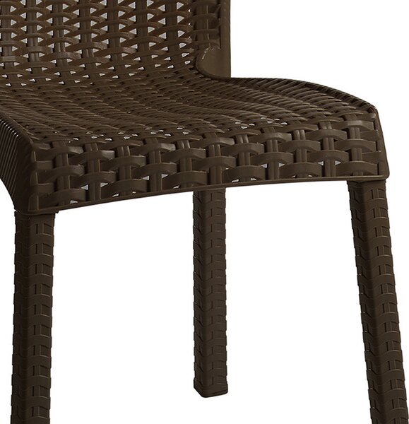 Scaun exterior Confident plastic culoare maro inchis