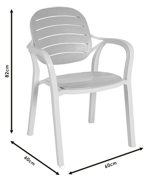 Scaun exterior Gentle plastic culoare antracit