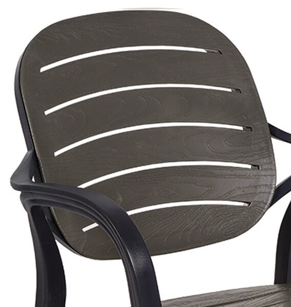 Scaun exterior Gentle plastic culoare antracit