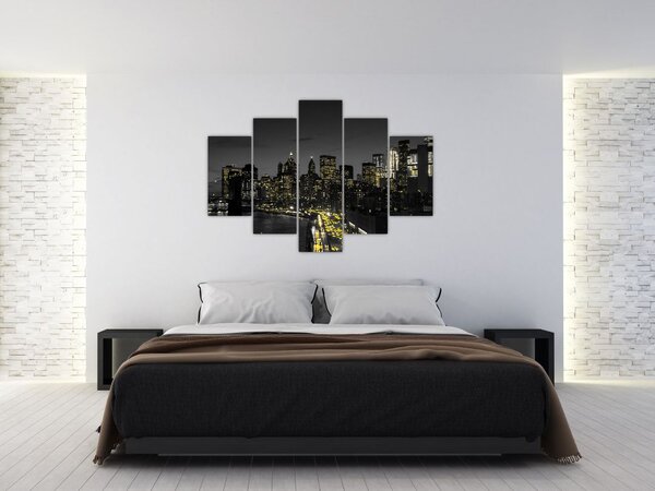 Tablou cu metropolă nocturnă (150x105 cm)