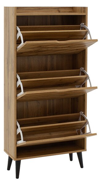 Dulap Pantofi Model Boone, Stejar sonoma, 60x23.8x131.6 cm