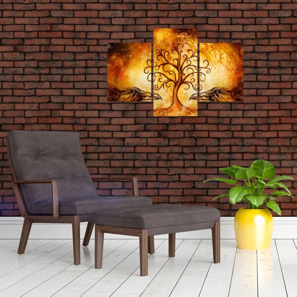 Tablou natural abstract cu copac (90x60 cm)