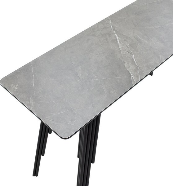 Consola Model Lifo, Gri inchis/Negru, 120x40x75 cm