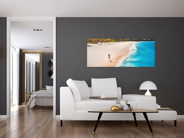 Tablou - Fuga pe plajă (120x50 cm)