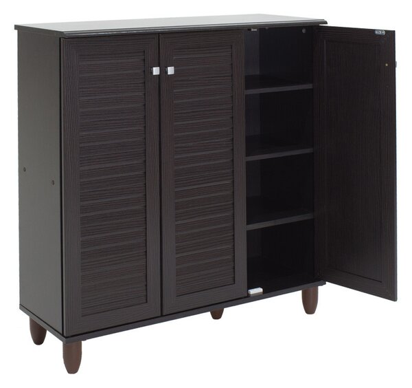 Dulap Pantofi Model Caroline III, Wenge, 89.5x34.5x91.5 cm