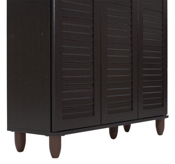 Dulap Pantofi Model Caroline III, Wenge, 89.5x34.5x91.5 cm