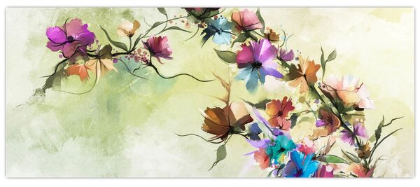 Tablou - Pictua cu flori (120x50 cm)