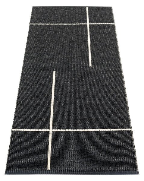 Covor tip traversă pentru interior și exterior negru 70x180 cm Fred Black – Pappelina