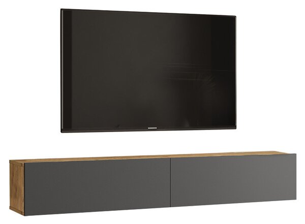 Comoda TV de perete Dello culoare antracit - sonoma 180x31.6x29.6cm