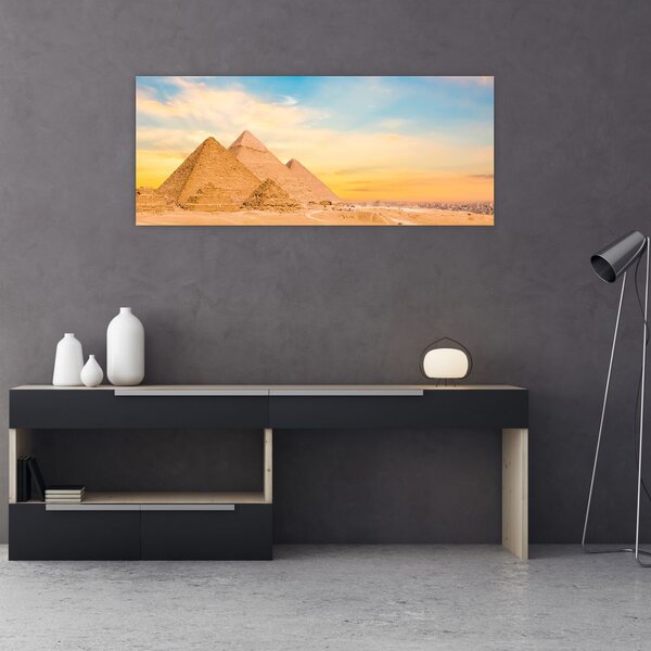 Tablou cu piramidele din Egipt (120x50 cm)