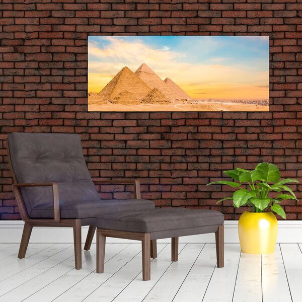 Tablou cu piramidele din Egipt (120x50 cm)