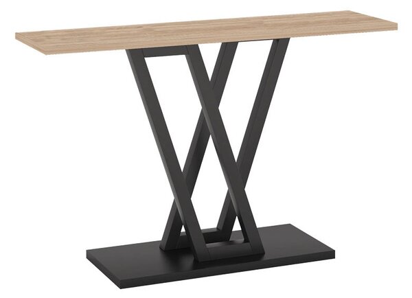 Consola Model Wirmo, Natur/Negru, 110x30x80 cm
