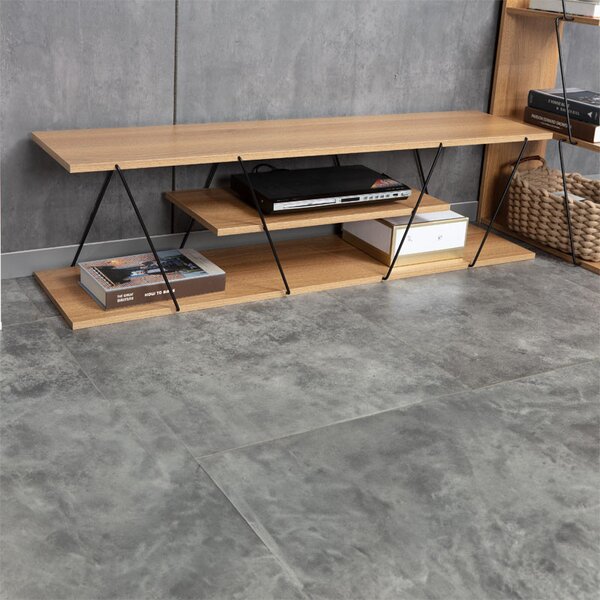 Comoda TV Tars sonoma - negru 120x30x33cm