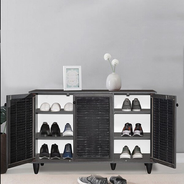 Dulap Pantofi Model Nathalia III, Wenge, 105x35x66 cm