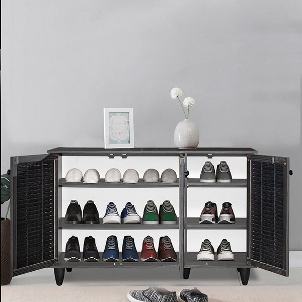 Dulap Pantofi Model Nathalia III, Wenge, 105x35x66 cm