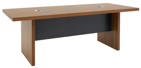 Birou de Conferinte Pako World, model Oscar, 240x76x120 cm, Nuc/Antracit