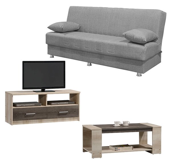 Set living New Living, 3 bucati Gri - Castillo - Toro