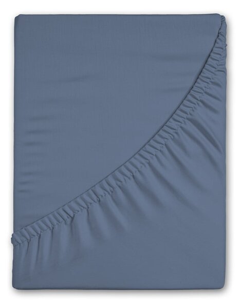 Cearceaf albastru din flanelă cu elastic 90x200 cm – Good Morning