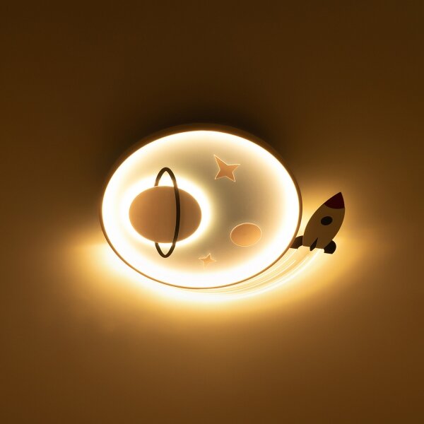 Brilagi -LED Plafonieră LED pentru copii STARSHIP LED/64W/230V 3000/4500K albastru