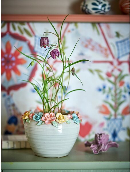 Ghiveci decorativ din gresie pictată manual ø 19,5 cm Eanna – Bloomingville