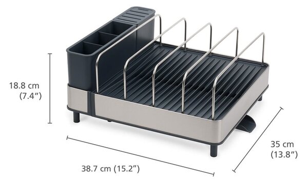 Scurgător de vase albastru/argintiu din metal Extend – Joseph Joseph